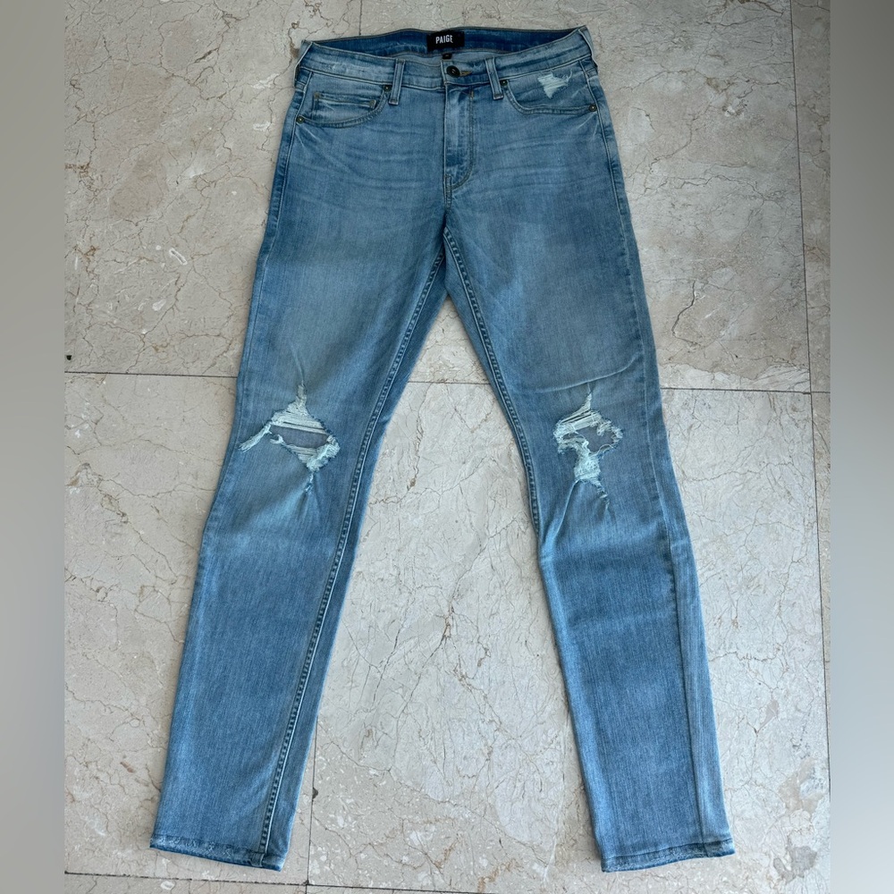 Men’s Paige Lennox Fit Jeans Distressed Vintage